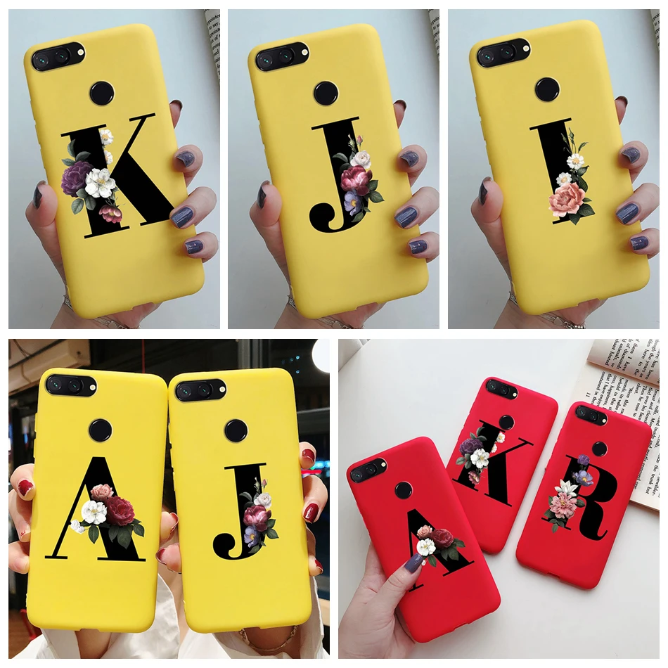 Per Xiaomi Mi 8 Lite 9 Se Custodia Alfabeto Lettera Cover Custodia Morbida In Silicone Per Xiaomi Mi 8 Mi8 Lite Mi 9 Mi9 Se Custodie Paraurti