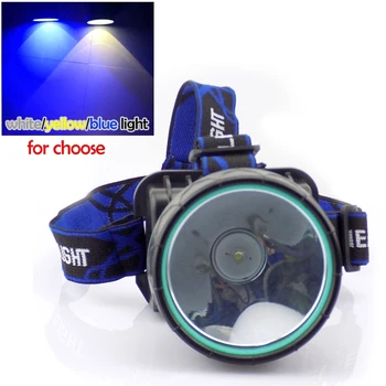 

Super Bright LED Headlight Headlamp Blue Yellow Light Color Light Headlamp Torch Camping 3000K 8000K Mining Headlight 18650