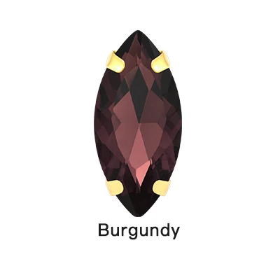 Burgundy 50 шт., все размеры, неватте, Хрустальное стекло, пришить стразы в золотистой оправе, камни для рукоделия, обувь, украшение сумки - Цвет: Burgundy