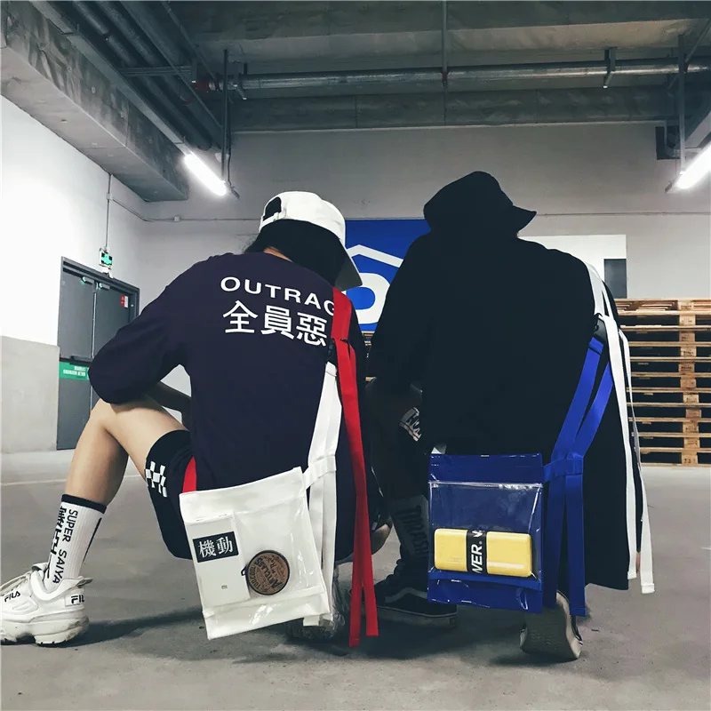 

Small Shoulder Bag Popular Brand Men Casual Oblique Backpack Japanese-style Canvas Sports Shoulder Bag Cool Disco Dancing Bag Ca