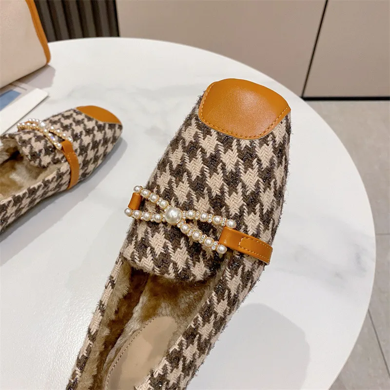 2021 Women Winter Warm Loafers Ladies Short Plush Flats Female Slip On Casual Shoes Comfort Soft Moccasin Multicolor Ballet shoe