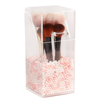 

Clear Manicure Transparent Acrylic Eyebrow Pencil Countertop Makeup Organizer Box Case Brush Cosmetic Storage Desktop Container