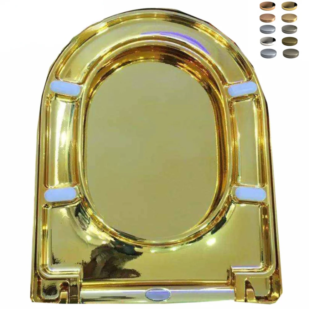 

Manger Boat Toilet Cover Universal Durablast Seat Gold Cushion Platinum U Seat for Squatting Pan Water Closet Flap WC Bathroom