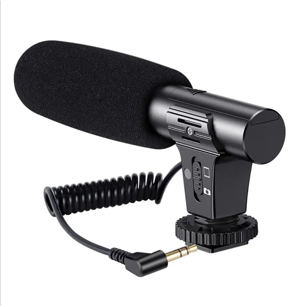 Универсальный видеомикрофон MIC08 с разъемом 3 5 мм подходит для Canon и Sony смартфонов