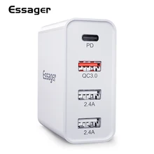 Универсальное USB зарядное устройство Essager 48 Вт, быстрая зарядка 3,0 QC3.0 QC PD type C, быстрое зарядное устройство для мобильных телефонов iPhone, Xiaomi, samsung