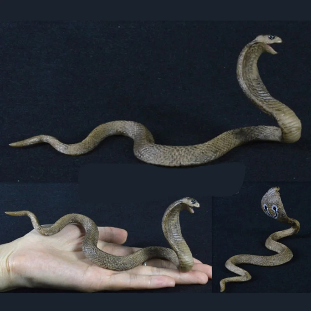 

Children Model Cobra Snake Gift Useful Realistic Replica Solid PVC Plastic Figure Lifelike Educative New