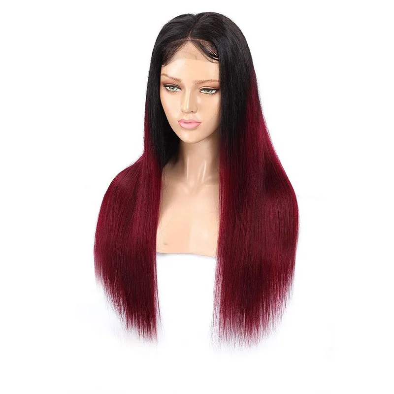 

4*1 Lace Front Human Hair Wigs Top Brazilian Remy Straight Lace Front Wig 150 180 Density Pre Plucked In Stock Natural Wig