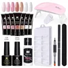 Poly UV Gel Kit All for Manicure Gel Nail Extension Set Slip Solution Builder Acrylic Gel Polish Nail Art Tool Design Fingertips 1