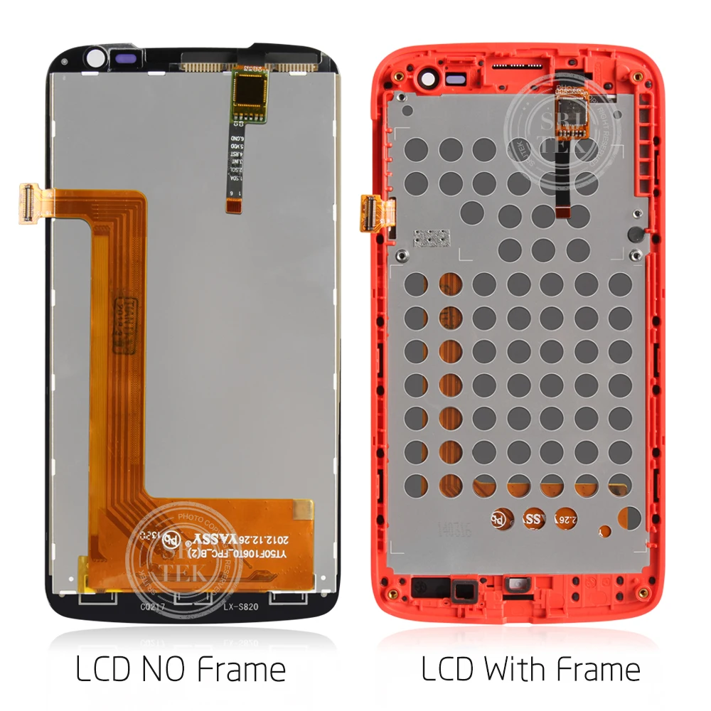 Дешево 4,7 черный белый красный для lenovo S820 lcd кодирующий преобразователь сенсорного экрана в сборе запасные части для lenovo S820 дисплей S820 экран