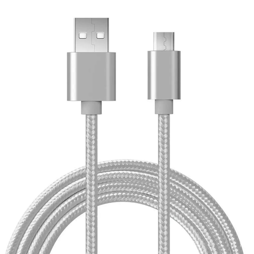 2 цвета, USB кабель для передачи данных, Micro USB, нейлоновая оплетка, быстрая зарядка, линия передачи данных, универсальная для телефонов на Android, для samsung S7, 1 м