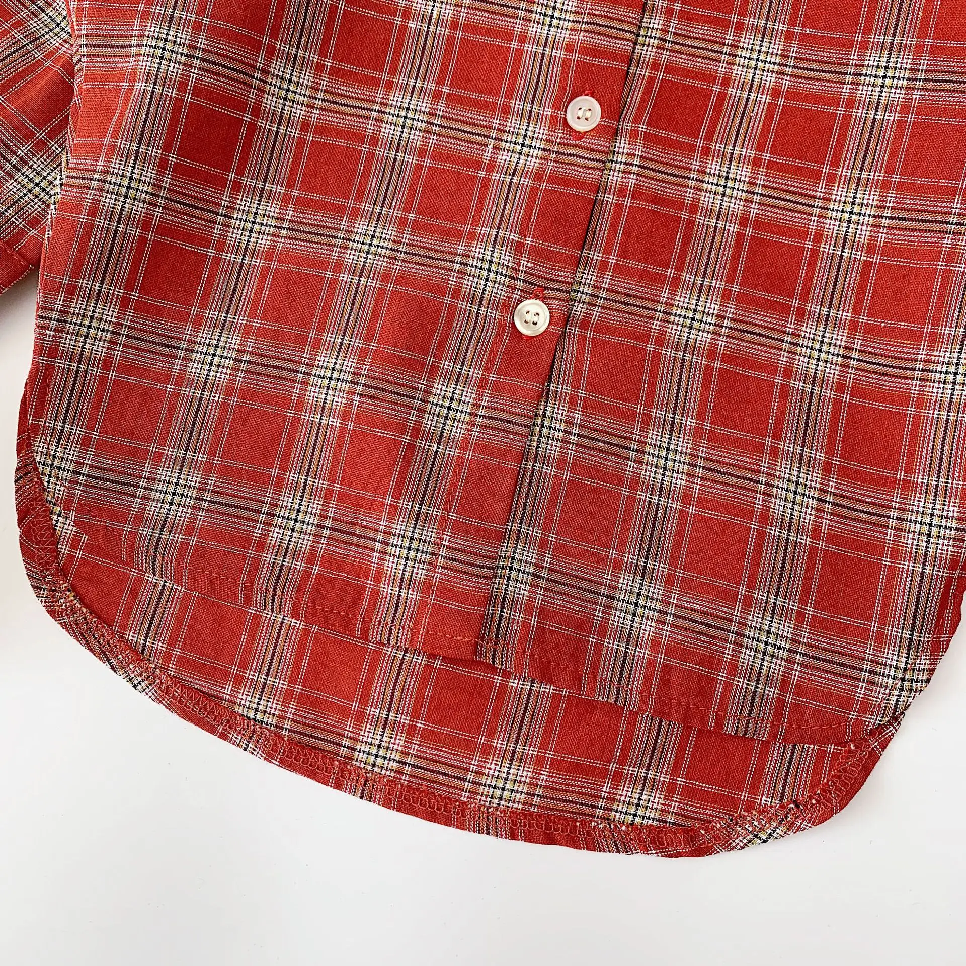 Новая блузка для мальчиков и девочек, рубашка, клетчатые хлопковые рубашки с длинными рукавами, рубашки для маленьких мальчиков, размер 80-120 см для 12 мес.-5 лет