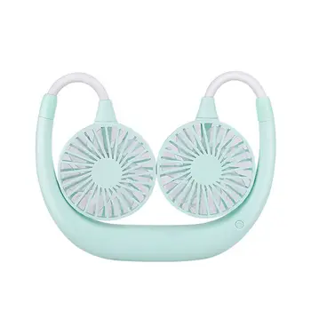 

USB Rechargeable Cooling Fan Hands-free Lazy Hanging Neck Fan 3 Speed Air Cooler M0XB