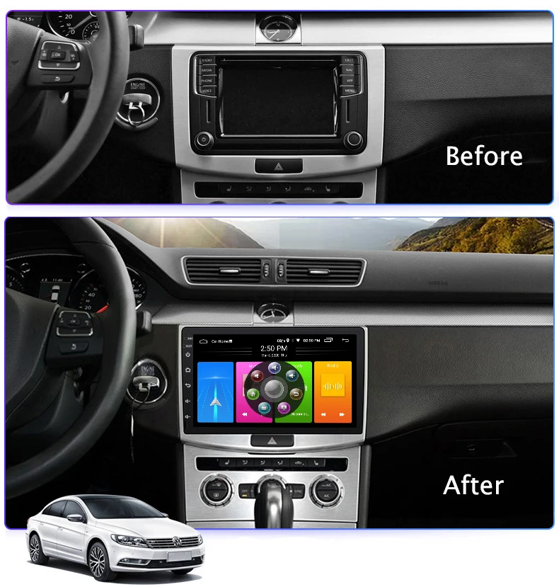 Автомагнитола на Android 10 0 экран для VW Passat CC GPS навигация мультимедиа магнитола