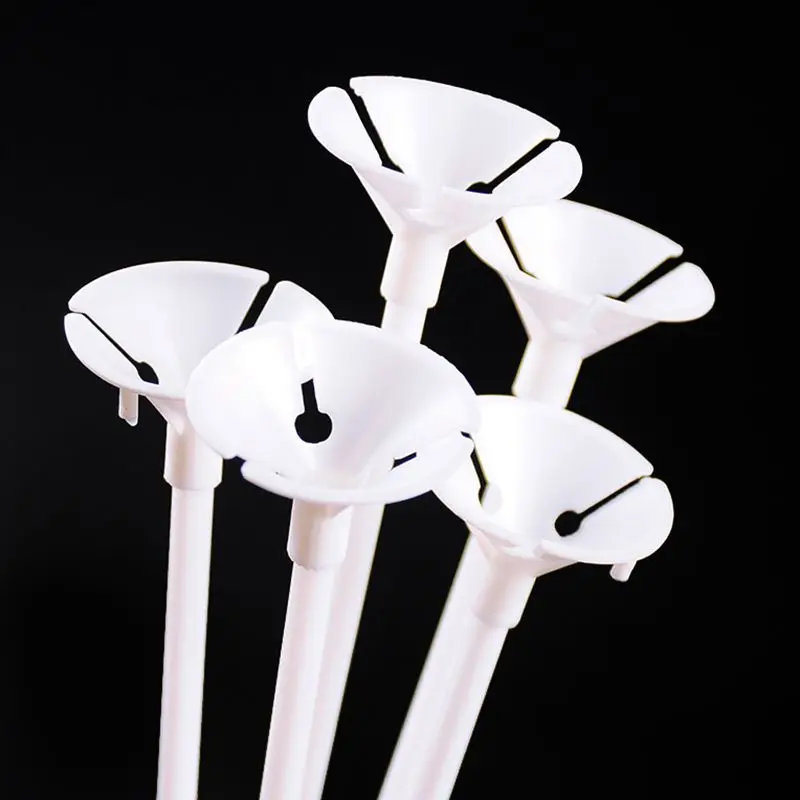 

32cm Latex Balloon Stick White Balloons Holder Sticks with Cup Wedding Birthday Party Inflatable Balls Decoration Accessories