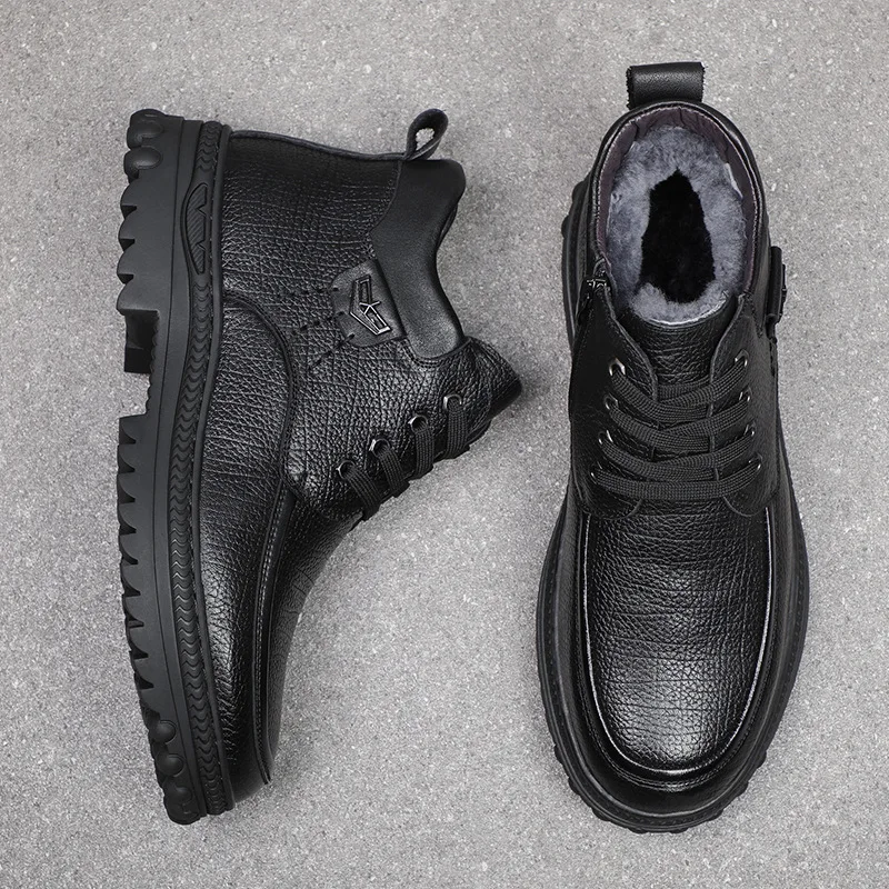 Botines De Caza Para Hombre Impermeables Y Cálidos - Tallas Grandes, Suela Antideslizante, Ideales Para Invierno Y Uso Diario