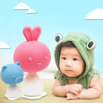 

Silicone Teether Cartoon Animal Baby Teething Toy Silicone Teether Baby BPA Free Nursing Teeth Toys Toddler Molar Chewable Toys