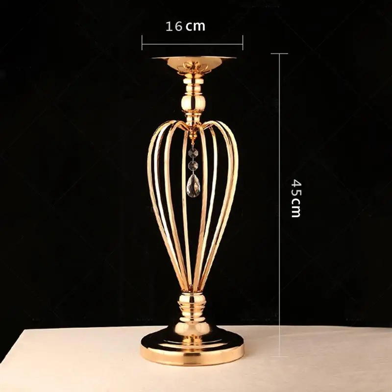 Metal Plating Candle Holders Road Lead Table Centerpiece Stand Pillar Candlestick For Wedding Candelabra Flowers Vases | Дом и сад