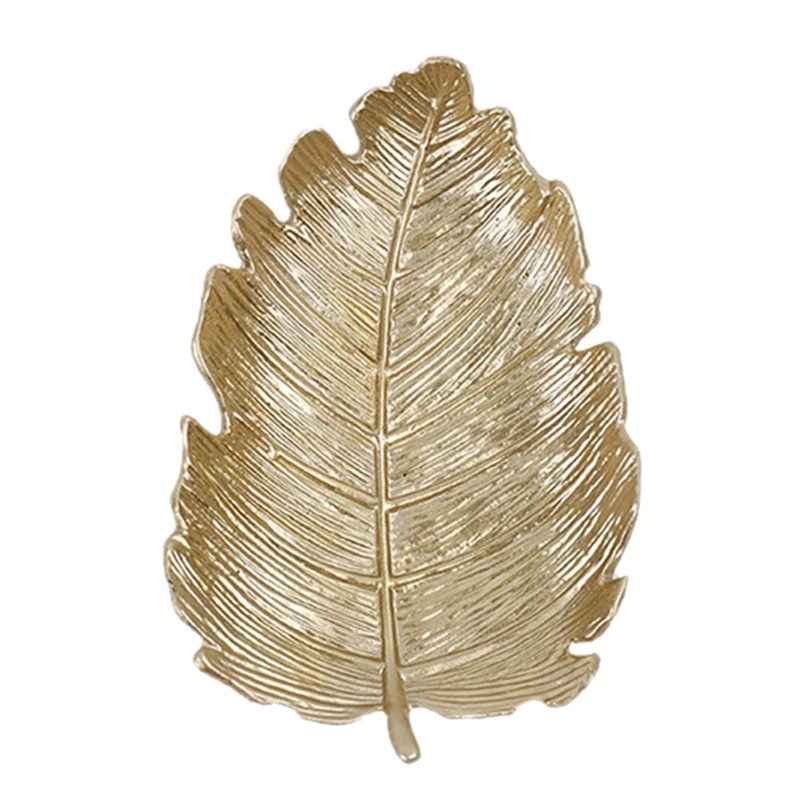 Long Leaf Смола лоток для хранения ювелирных изделий дисплей пластина роскошные золотые кольца серьги косметический Органайзер Домашний Настольный декоративный поддон - Цвет: Long Leaf