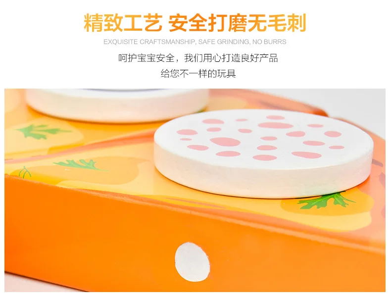 Деревянные фрукты, детские игрушки, мальчики и девочки, Овощная вишня кухня, домашняя пицца