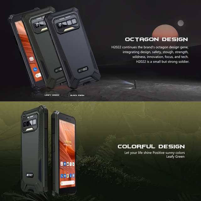 iiif150 H2022 Rugged Smartphone 4GB+32G 5.5" 4800mAh  Android 11 Mobile Phone 13MP Camera Cell phone 3