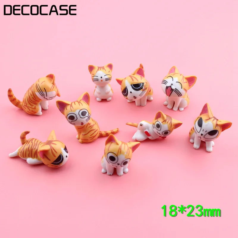 

Kuutti 9pcs Yellow Cat Miniature Gift Slime Charm Bead Headwear Flatback Crafts Ornament Decoration Phone Case DIY Accessories