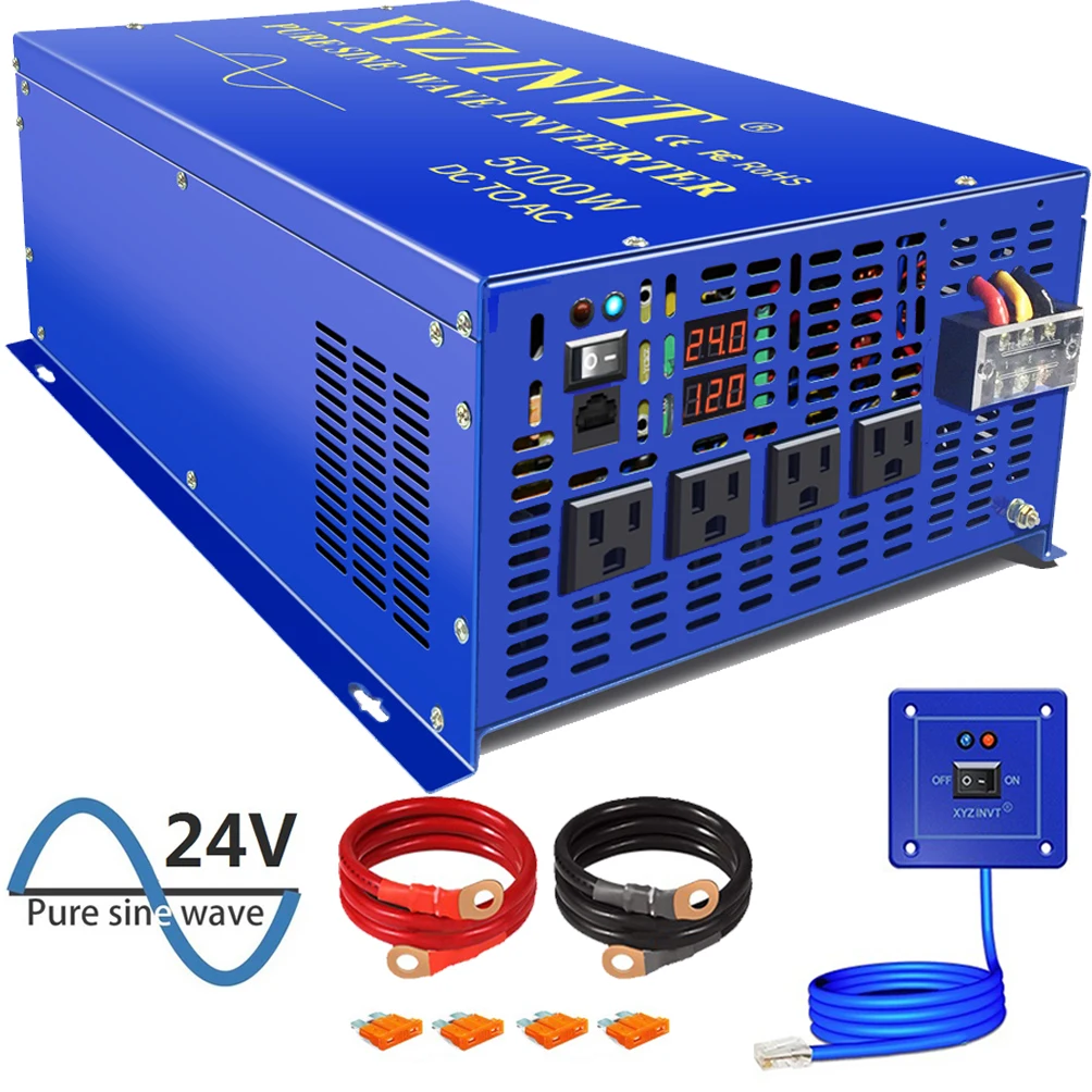 Инвертор немодулированного синусоидального сигнала XYZ INVT 5000 Вт 12 В 24 36 48