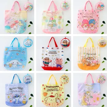 

2pcs/set Cartoon Sumikko Princess Arial Oxford Fabric Shoulder Bag Portable Eco-Friendly Grocery Bags Reusable Tote for Ladies