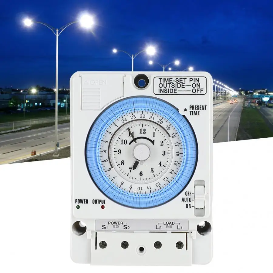 

Mechanical Timer AC100-240V 2W Time Counter Reminder 24H TB35-N Industrial Timing Switch with Buzzer Electrical Supplies