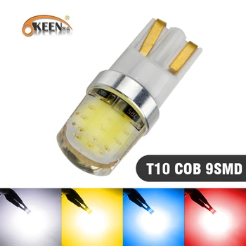 

OKEEN 2PCS T10 W5W COB Car LED Lighting Marker Lamp Interior Side Light Warning Parking Clearance Bulb Lights 12V Auto
