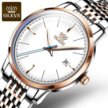 

OLEVS 2020 automatic movement, Business, fashion waterproof stainless steel mechanical top brand luxury skeleton watch masculino