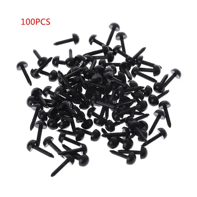 100Pcs 3mm/4mm/5mm/6mm DIY Doll Puppet Plastic Black Pin Safety Eyes For Handmade Teddy Bear Doll Craft Children Kids Toy 4