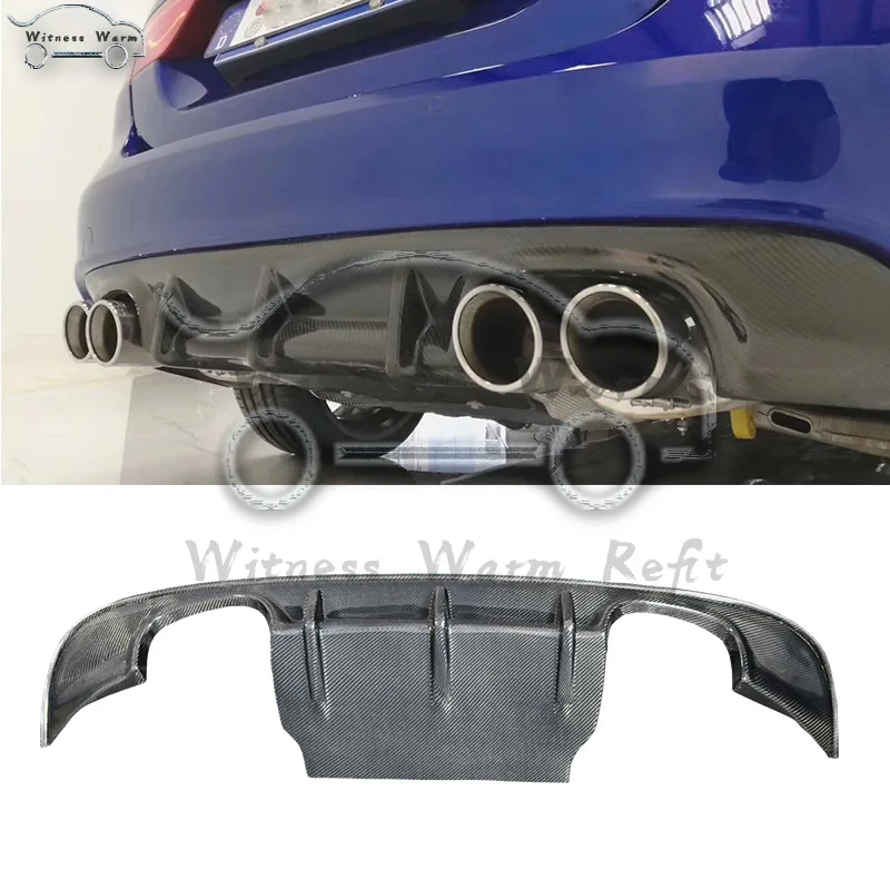 Carbon fiber Rear Bumper Exhaust Diffuser Lip Spoiler For Jaguar XE Car body kit