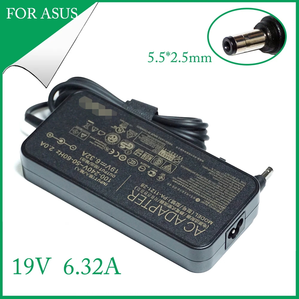 Для Asus адаптер для ноутбука 19V 6.32A 120 Вт 5 5*2 мм PA-1121-28 AC Мощность Зарядное устройство