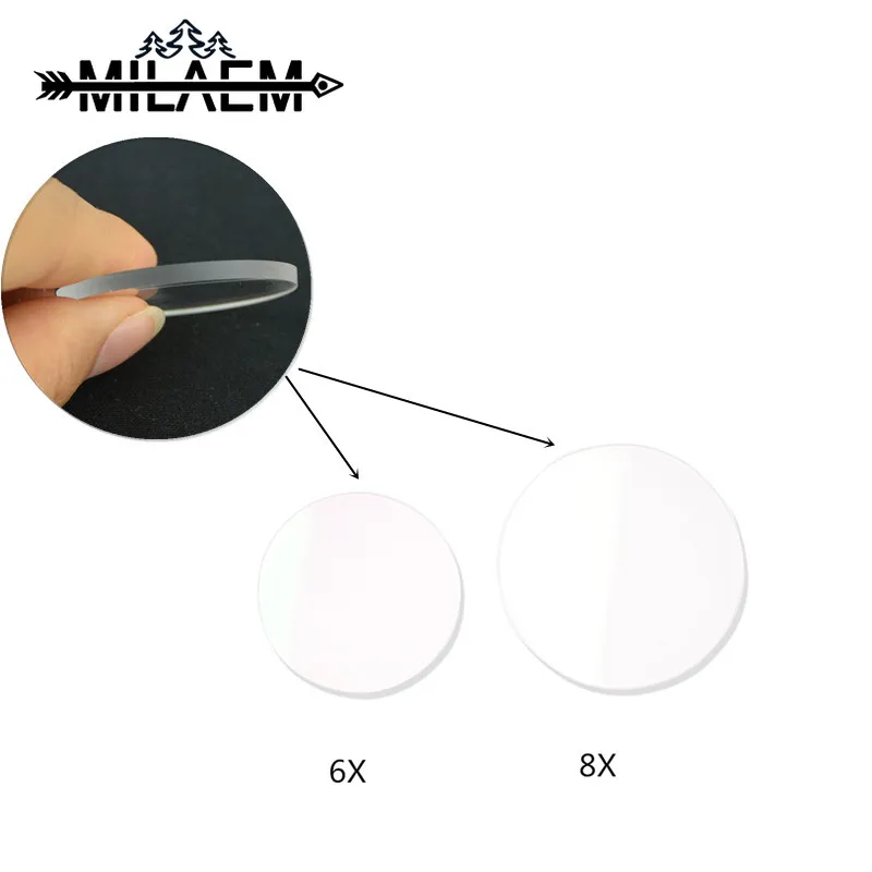 

1pc Archery 6/8X Scope Magnifier Replace Bow Sight Lens For Compound bow Hunting And Shooting Arrow Accessories