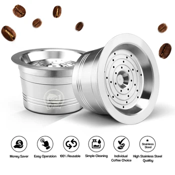 

Reusable Coffee Capsules Stainless Steel Reusable Coffee Capsule Cup Filter Compatible with Delta Q/Cafissimo/ Dolce Gusto