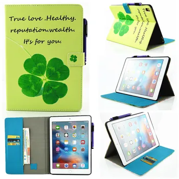 

Case For iPad 9.7 2017 2018 Fashion Painted Flip PU Leather For iPad 5 / 6 Smart Case Cover For iPad Air / Air 2 / Pro 9.7