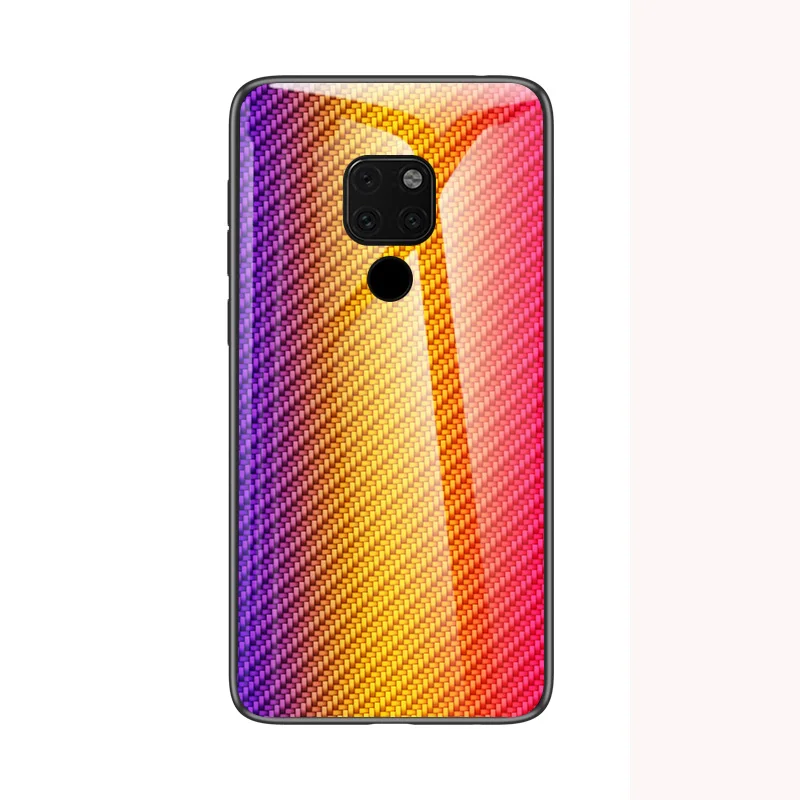 Чехол из закаленного стекла для huawei mate 20X5G, чехол из углеродного волокна с припоем, чехол для huawei mate 20X5G, Модный чехол для телефона - Цвет: Золотой