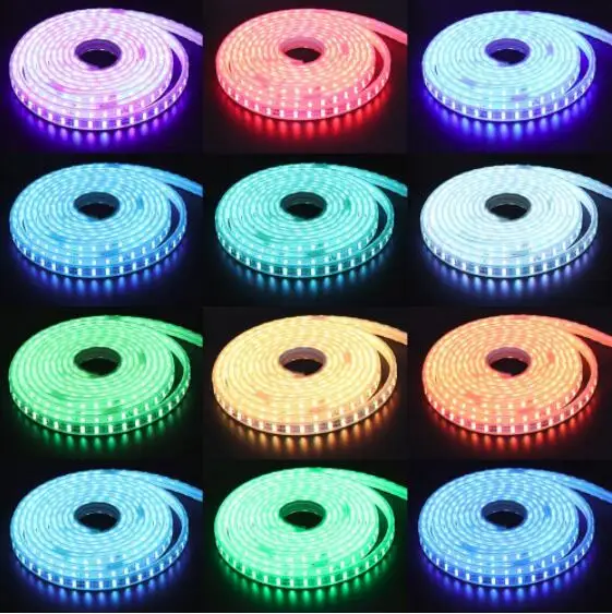 Приложение и RGB контроллер дистанционного управления для Светодиодные ленты светильник высокого Яркость 220 V Светодиодные ленты водонепроницаемый 220 в 120 светодиодный s/m SMD5050 лента светодиодный полосы