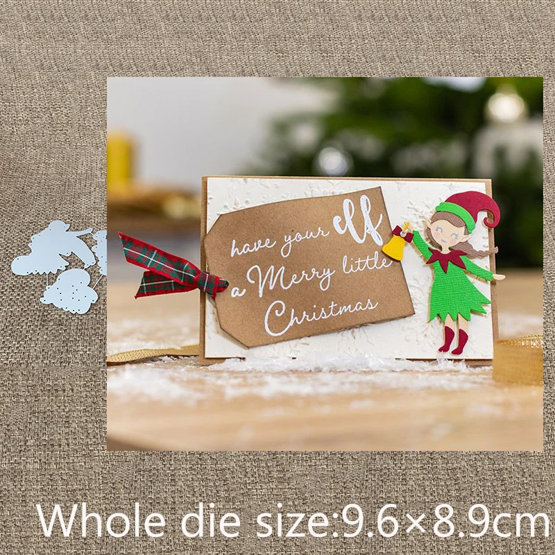 

New Design Craft Metal die cuts Cutting Die Christmas elf girl believe scrapbooking Album Paper Card Craft Embossing die cuts