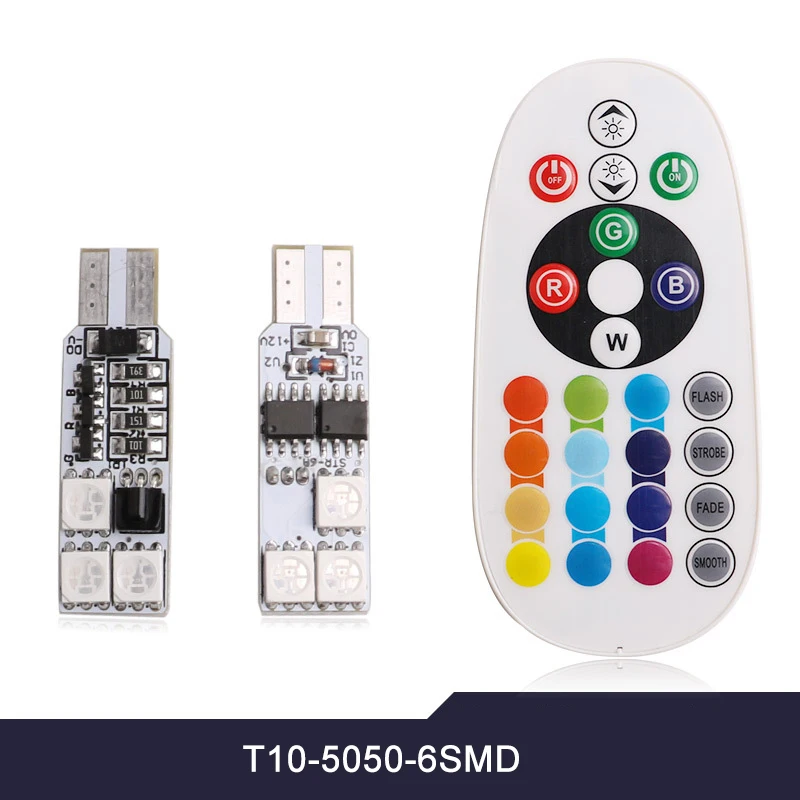 T10 5050 6SMD RGB автомобильный габаритный фонарь автомобиля внутренний купол лампа для