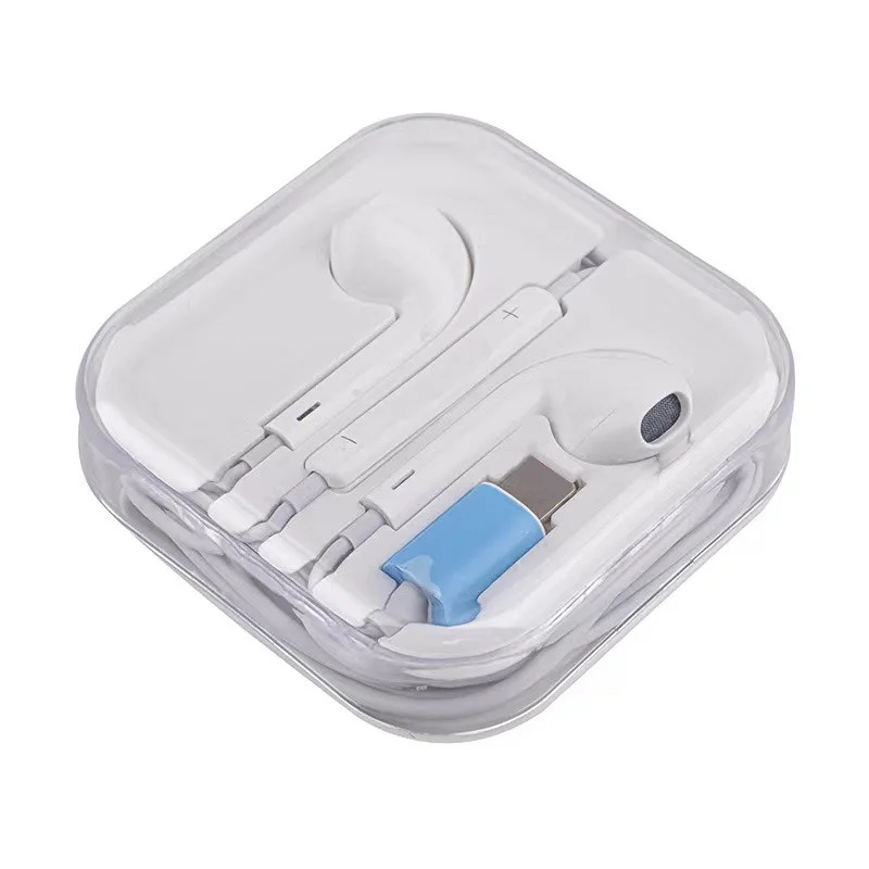 In Ear Earphone for iPhone SE 12 11 7 8 Plus XS MAX Pro Stereo Sound Wired Earbud Wire Control Bluetooth-compatible Headset | Электроника
