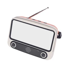 Практичный Перезаряжаемые держатель телефона Bluetooth Динамик ретро мини Портативный форма TV резонирующей коробки фильмов портативный стерео музыкальный плеер
