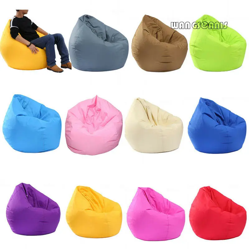 New Large Bean Bag Gamer Beanbag Adult Outdoor Gaming Garden Big Arm Chair Unfilled Lounge Home Soft Lazy Cozy Single Sofa Cover