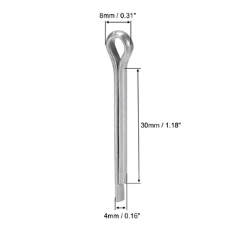

uxcell 50 Pieces Split Cotter Pin 5/32 inch 13/64 inch Diameter x 1 37/64 inch - 3 5/32 inch Carbon Steel 2-Prongs Silver