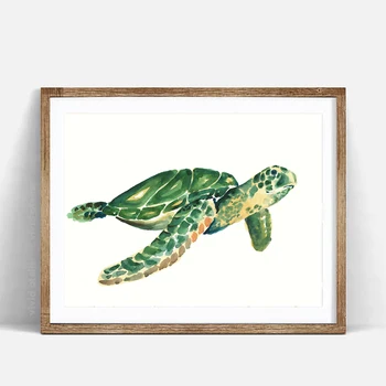 

Home Decor Canvas Painting Wall Art Prints Watercolor Sea Turtle Pictures Modular Modern Nordic Style Poster For Children Room