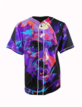 

Real USA American Size Black Mamba Legend 3D sublimation printing button up fashion jersey 3XL 4XL 5XL 6XL