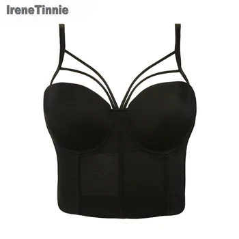 

IRENE TINNIE 2020 Women Sexy Crop top Bustier Push Up Bra Cropped Festival Night Club Party Tank top