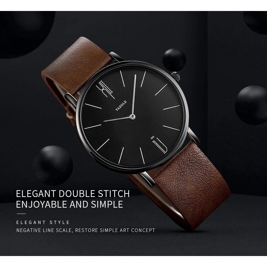 New Men's Watch Minimalist Modern Creative Quartz Watch For Men UltraThin Leather Casual Male Wristwatch Clock Relogio Masculino