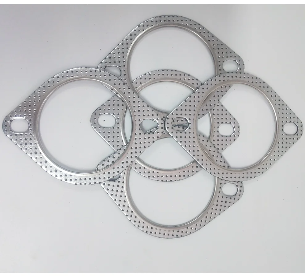 5 PCS New 2 Bolt High Temperature Exhaust Gasket With Fire Ring 3" Flange Gasket
