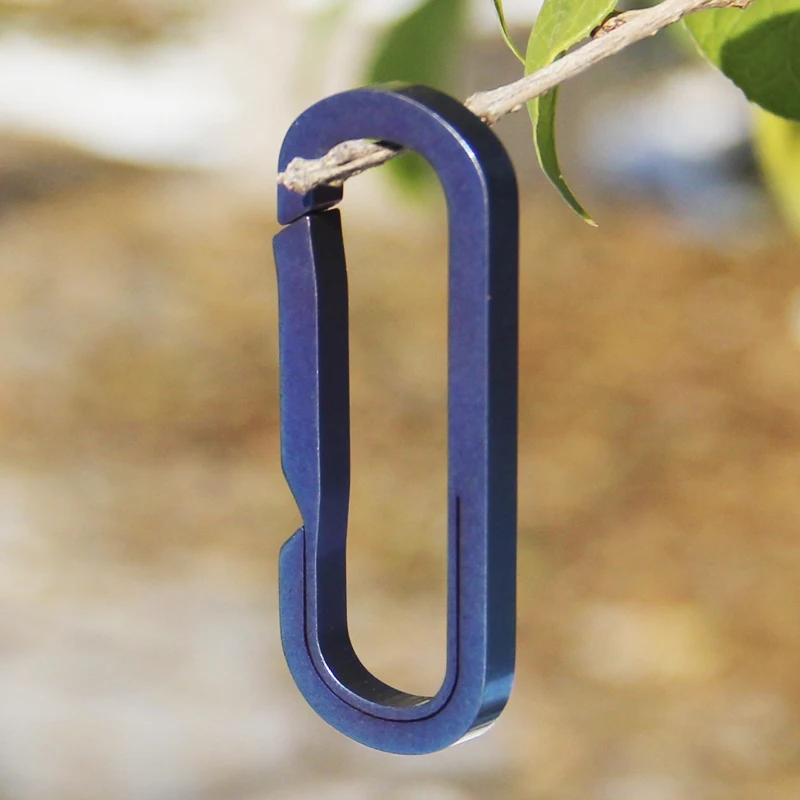 Tiartisan Titanium Buckle Mountaineering Eagle Hook Carabiner Keychain EDC Tool Mountaineering Buckle Key Ring